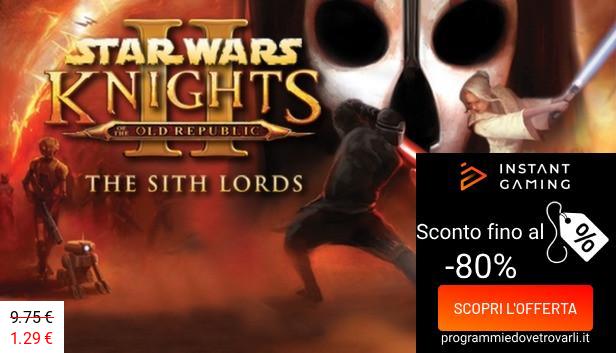 IG Sconto e Promo su Star Wars: Knights of the Old Republic 2 - The Sith Lords