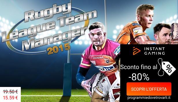 IG Sconto e Promo su Rugby League Team Manager 2015