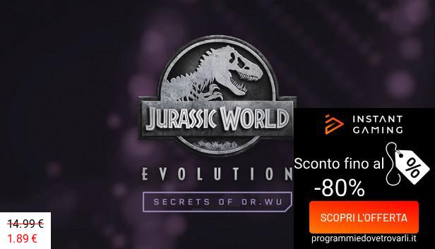 IG Sconto e Promo su Jurassic World Evolution: Secrets of Dr Wu