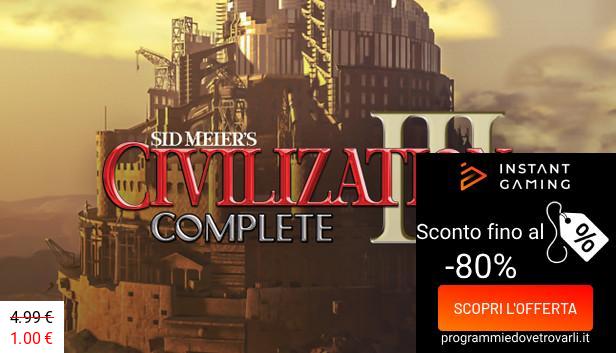 IG Sconto e Promo su Sid Meier's Civilization III Complete